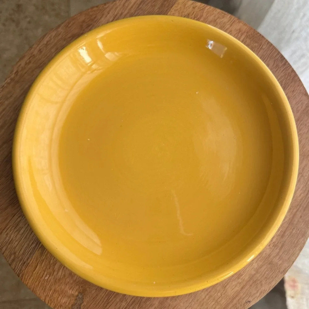 Pottery Barn Colorful Serve Yellow Salad Plates Set of 3 Replacement Stonewear
